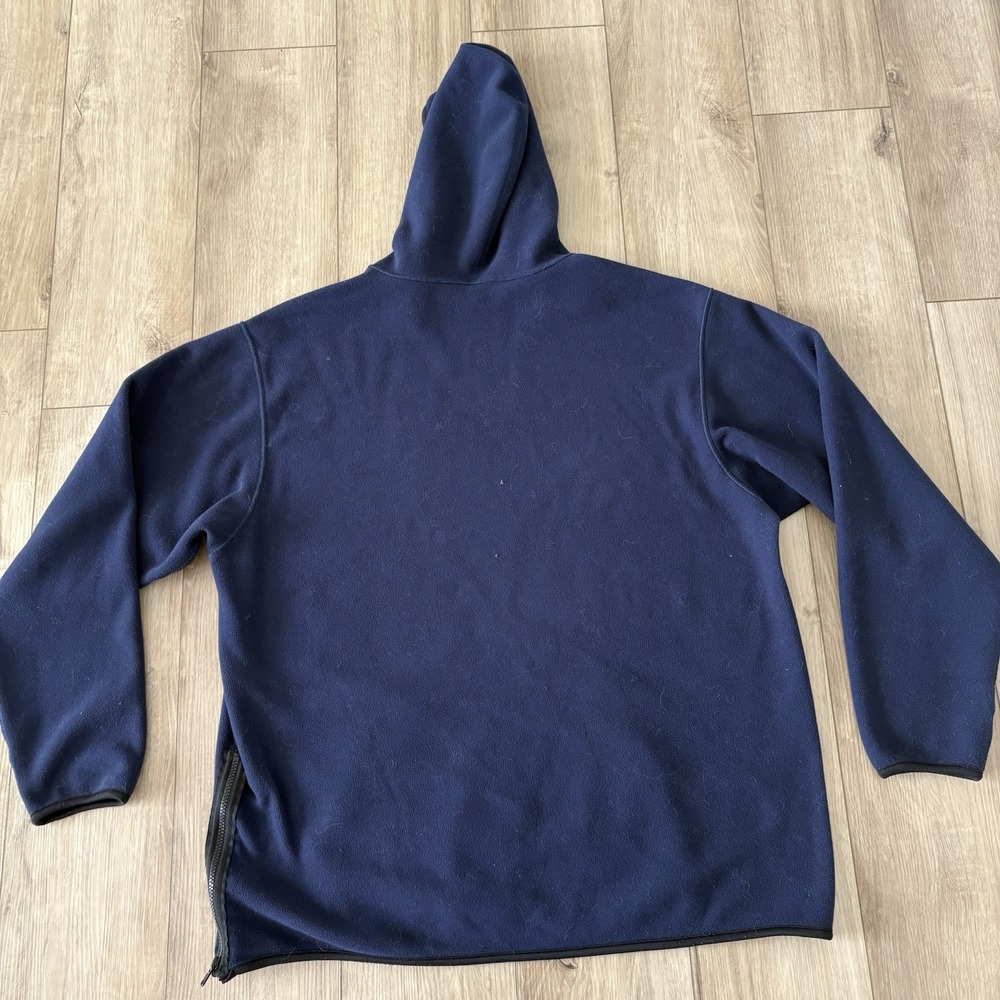Eddie Bauer Gray Blue Pullover Hoodie Men's XL Kangaroo Pocket Reversible Zip - Picture 4 of 9